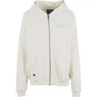 PEQUS Veste de survêtement bleu-gris / blanc naturel