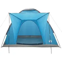 vidaXL Tente de camping avec toit, bleue, 2 personnes, en polyester et acier
