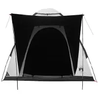 vidaXL Tente de camping pour 2 personnes, blanche, avec occultation, en polyester et en acier