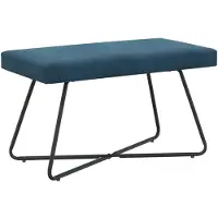 vidaXL banc Uni Bleu 80 x 40 x 45 cm Velours