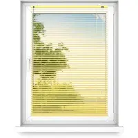 Fart Produkt time4blinds – Store Occultant sans Percage – Store Enrouleur – Adhésive, Cassette Aluminium – Jaune Clair, Droit, 1500x2100
