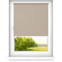 Time4blinds - Store occultant sans perçage, 1100x1000mm, Brun Sable - Gauche