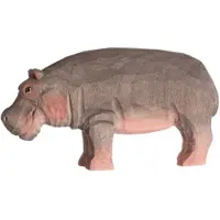 Wudimals Figurine Hippopotame en bois
