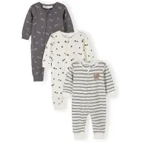 MINOTI Barboteuse / body crème / marron / gris foncé