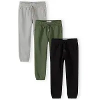 MINOTI Pantalon gris clair / vert / noir