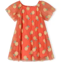 MINOTI Robe jaune / menthe / orange fluo