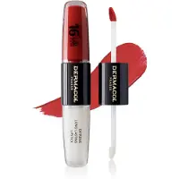 Dermacol 16H Lip Colour brillant et rouge à lèvres longue tenue teinte 34 Vibrant Red 2x4 ml