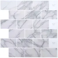 vidaXL Carreau de métro 10 pcs Marbre blanc 30 x 30 cm