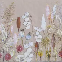 Ambiente 20 SERVIETTES PAPIER POT-POURRI FLEURS 33CM ROSE
