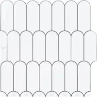 vidaXL Carreau en Plume 50 pcs Blanc gris 30 x 30 cm
