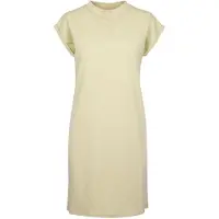 Build Your Brand Robe manches retroussées Soft Yellow - Build Your Brand BY101 - Taille S