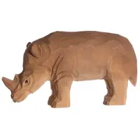 Wudimals Figurine Rhinocéros en bois