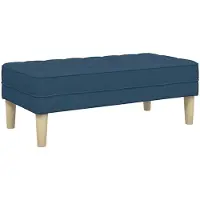 vidaXL banc Bleu 113 x 57 x 39 cm tissu