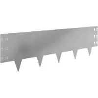 vidaXL Bordure de pelouse, 20 pièces, 100 x 30 cm, acier argenté