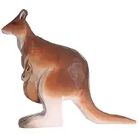 Wudimals Figurine Kangourou en bois