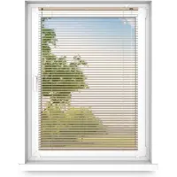 Fart Produkt time4blinds – Store Occultant sans Percage – Store Enrouleur – Adhésive, Cassette Aluminium – Sable Marron, Gauche, 1400x600