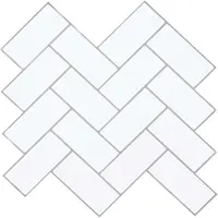 vidaXL Carreau En Chevron 50 Pcs Blanc Gris 30 X 30 Cm
