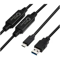 Microconnect USB3.1CA10AMP Câble USB 10 m USB 3.2 Gen 1 (3.1 Gen 1) USB A USB C Noir (USB3.1CA10AMP)