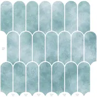 vidaXL Carreaux en forme de plume, lot de 10, vert, 30 x 30 cm, polyuréthane et PET