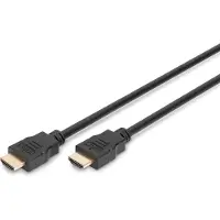Digitus - Câble HDMI avec Ethernet - HDMI mâle pour HDMI mâle - 5 m - triple blindage - noir