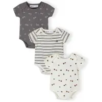 MINOTI Barboteuse / body crème / marron / gris foncé / noir