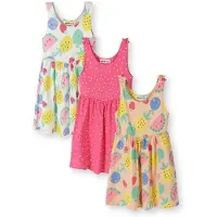 MINOTI Robe jaune / rose clair / blanc