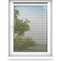 Fart Produkt time4blinds – Store Occultant sans Percage – Store Enrouleur – Adhésive, Cassette Aluminium – Noir Brillant, Droit, 1900x500