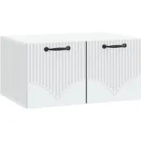 vidaXL Meuble TV mural blanc 59,5 x 41 x 30 cm en aggloméré