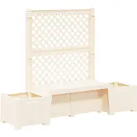 vidaXL Banc de jardin Copenhague Blanc 173 x 49 x 135,5 cm PP