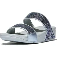 FitFlop Sandales FitFlop Femmes Lulu Multi-Tonal Glitter Slides Quiet Blue-Taille 40