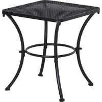 Outsunny Table de jardin Table d'appoint Métal Noir