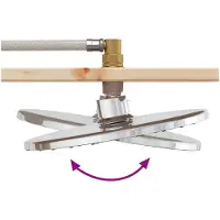vidaXL Douche de jardin, 214,5 cm, en bois massif de pin et en acier inoxydable, finition naturelle