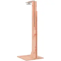 vidaXL : Douche de jardin, 214,5 cm, en bois de douglas massif et en acier inoxydable, finition naturelle
