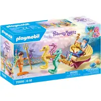 Playmobil Mermaid With Seahorse Carriage Construction Game Doré Enfants