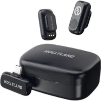 Hollyland Lark A1 Microphone sans fil iPhone Android 2TX USB-C RX Boîtier de charge 48kHz 24bit AI Réduction du bruit Portée 200m Gris