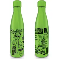 Pyramid Morty Rick Metal Bottle & Phrases Vert