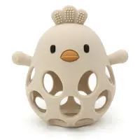 Magni Teether ball avec canard en silicone LFGB, beige - (5630) (6 Mois)