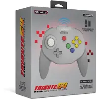 Tribute64 2.4ghz Manette Sans Fil Pour Nintendo 64/Switch/Pc/Mac Gris
