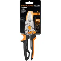 Fiskars Powergear Aviation Snip Straight Bulldog Sheet Metal Scissors 38.1 Mm Doré