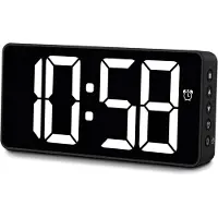 Hama Digitaler Wecker Bali, mit Temperaturanzeige, Nachtmodus, Schwarz (00185896)