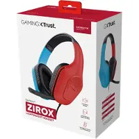 Trust GXT 416S Zirox Kopfhörer Kabelgebunden Kopfband Gaming Schwarz - Cyan - Rot (25423)