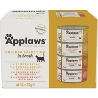 Applaws Chicken Multipack Cat Snack 70g 16 Units Blanc