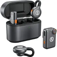 Hollyland Micro-cravate sans fil LARK M2S Combo – 300m portée, réduction de bruit, 30h autonomie, USB-C, pour vlog, interview, live
