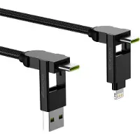 Rolling Square inCharge X Max | Câble tout-en-un pour iPhone, Android, USB C et plus encore - Noir