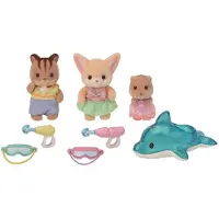 Sylvanian Families Friends Sylvanian Families Kindergarten Pool Party Figures Rose Enfants