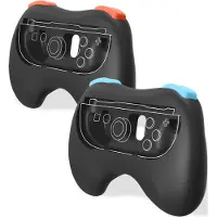 Trade invaders Manette Joy-Con - - Grips pour Joy-Con Switch 2 - Ergonomiques - Noir - Confort Optimal
