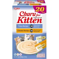 Churu Cat Kitten 20x14g thon et poulet crémeux, un délice pour les chatons