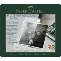 Faber-Castell Boîte de 20 crayons Castell 9000 &amp; Pitt Graphite Matt