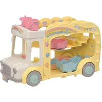 Sylvanian Families Rainbow Kindergarten Bus Doll Jaune Enfants
