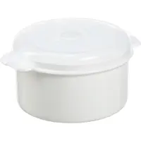 PLAST TEAM Vertriebs GmbH plast team Microwellendose Micro 1,5 Liter rund weiß/transparent